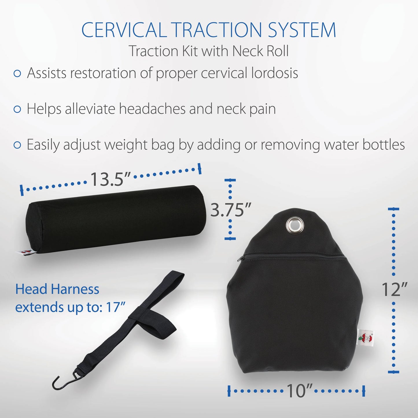Cervical Neck Traction System with A Neck Roll