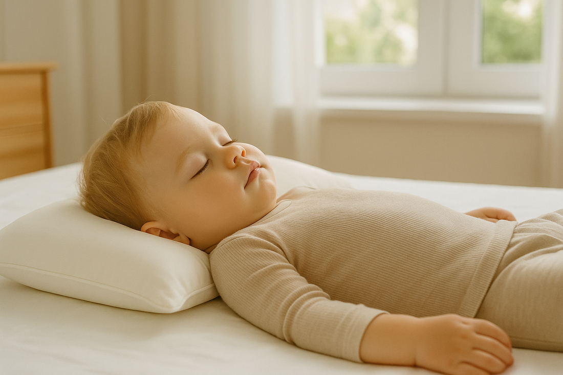 toddler sleeping on a supportive child-sized pillow for proper neck alignment