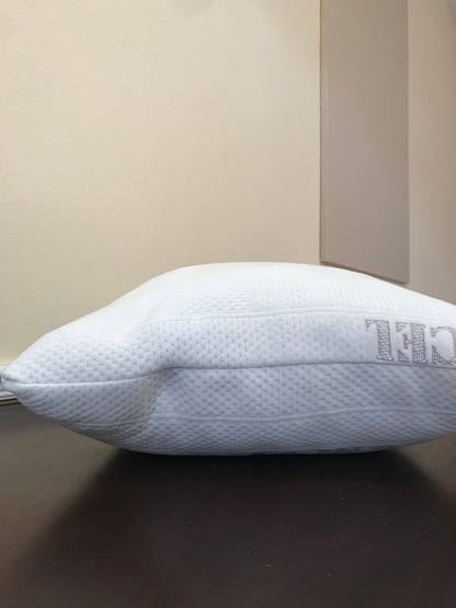 Memory Foam + Fiber Neck Pillow for Sleeping- Adjustable Pillows for the Side & Back Sleeper with Washable Cooling Tech Pillow Covers *Queen or King*