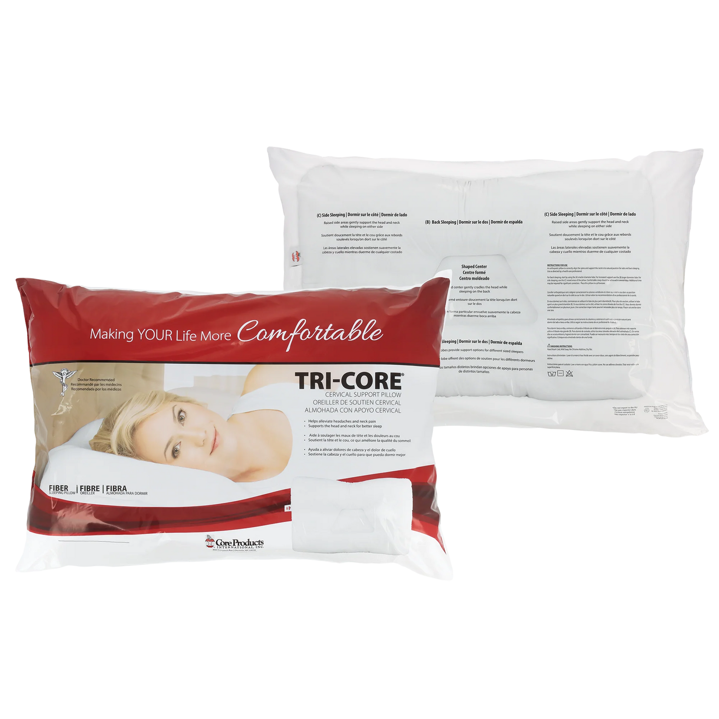 Tri Core Cervical Support Neck Pillow GENTLE Support