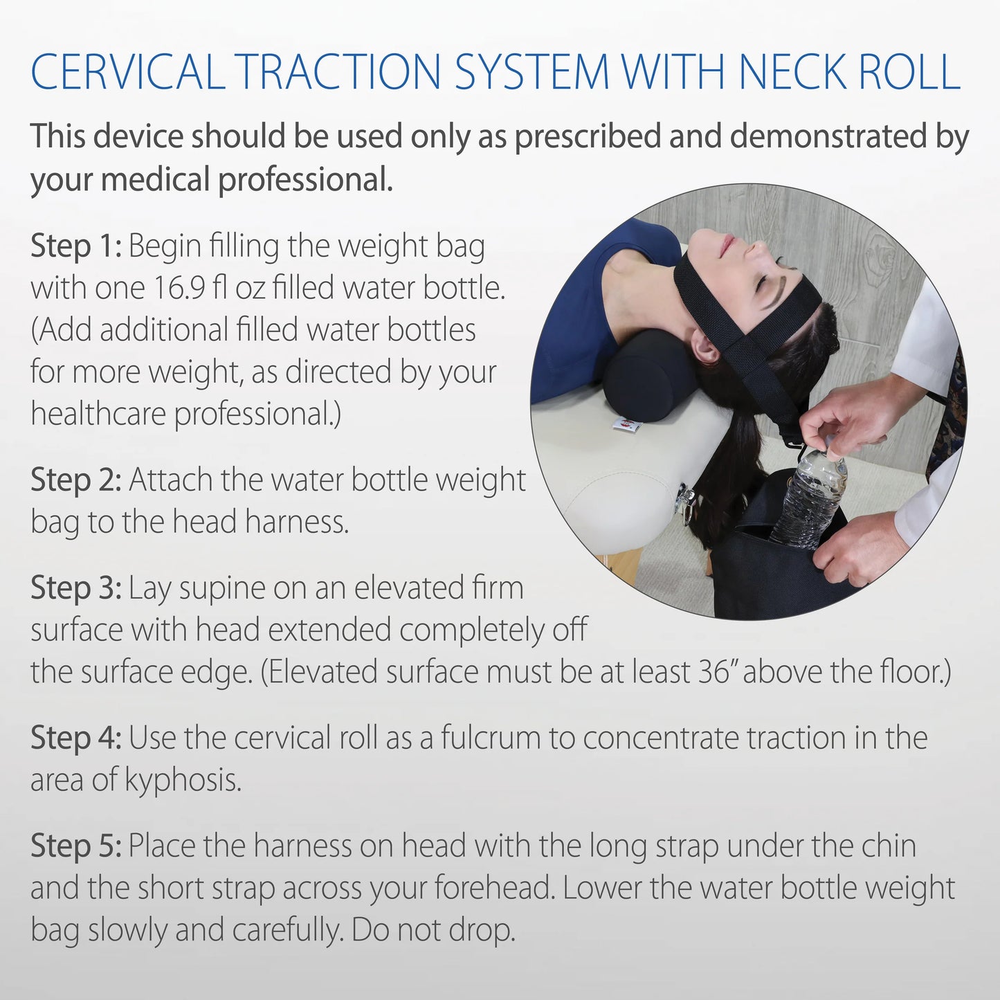 Cervical Neck Traction System with A Neck Roll