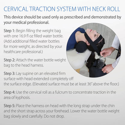 Cervical Neck Traction System with A Neck Roll