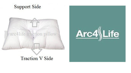 Arc4life Cervical Linear Traction Neck Pillow - Traction V Side and Support Side