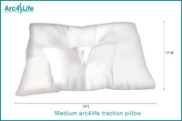Arc4life Cervical Linear Traction Neck Pillow Dust Cover with Travel Sleep Pillow Sleep Kit