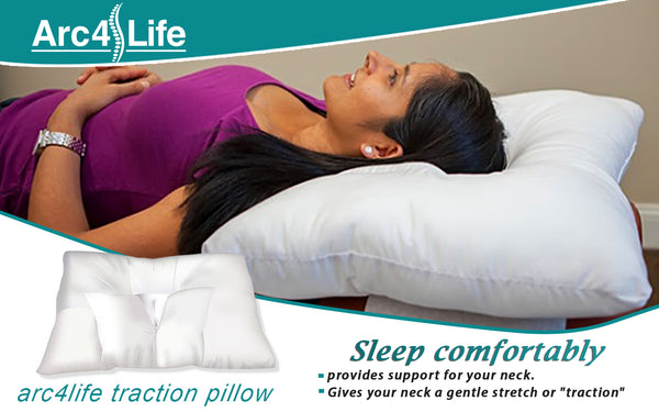 Arc4life Cervical Linear Traction Neck Pillow Dust Cover with Travel S