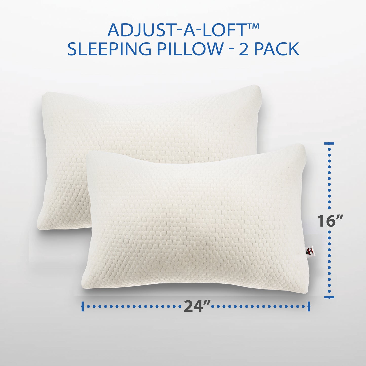 Adjust-A-Loft Fiber Adjustable Comfort Pillow with Cooling Memory Foam Insert