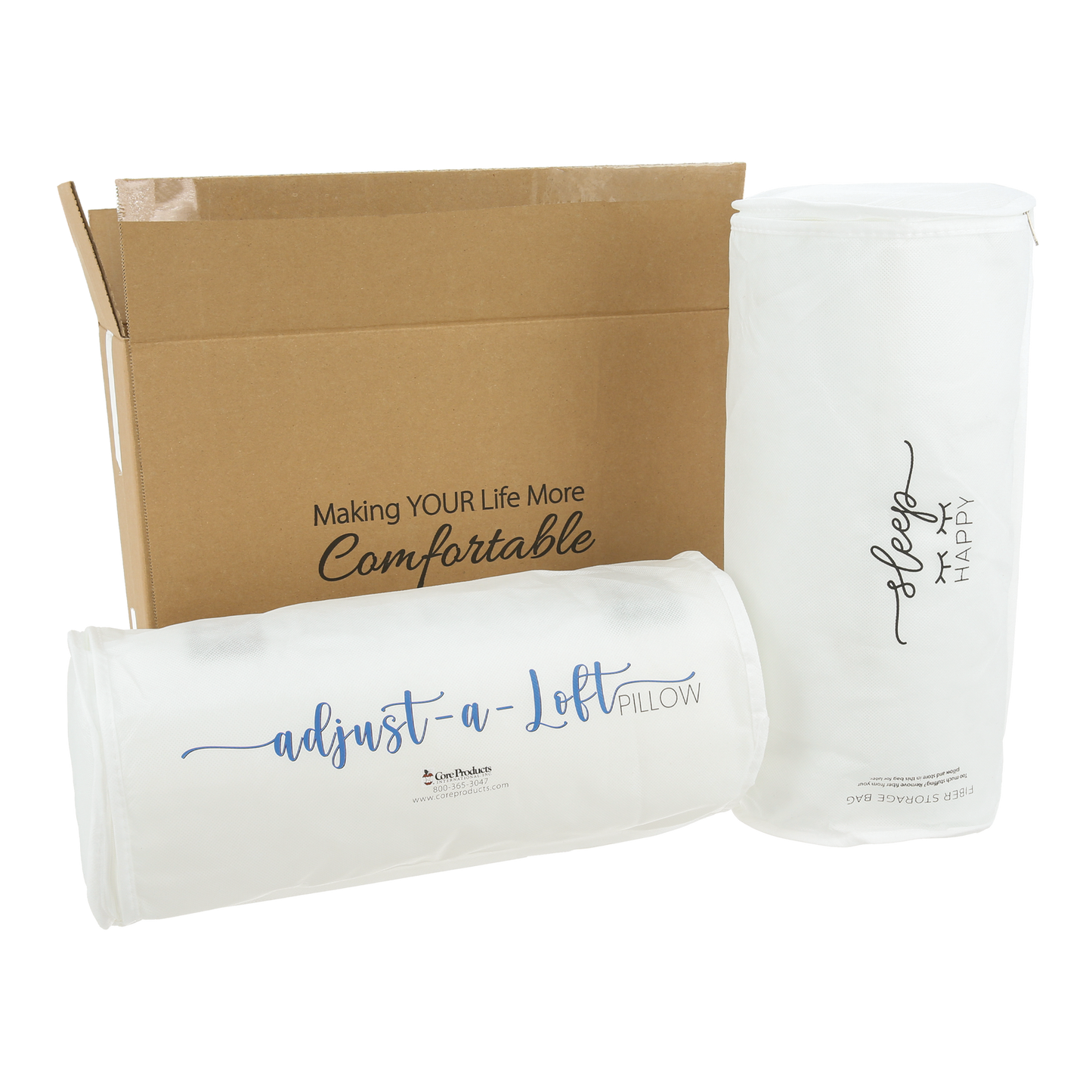 Adjust-A-Loft Fiber Adjustable Comfort Pillow with Cooling Memory Foam Insert