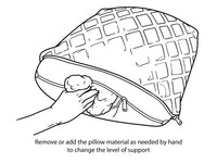Memory Foam + Fiber Neck Pillow for Sleeping- Adjustable Pillows for the Side & Back Sleeper with Washable Bamboo-Tech Pillow Covers *Queen or King*